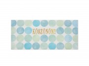 Díszboríték Köszönöm kék pöttyös 19x9cm 654175