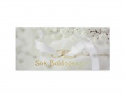 Díszboríték esküvőre Sok boldogságot 19x9cm 662767