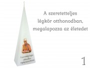 Díszgyertya piramis Dalai Láma 9x22cm 4f