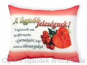 Díszpárna A legjobb feleségnek 31x26cm VN1039