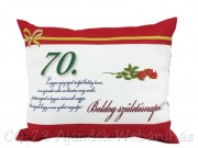 Díszpárna Boldog születésnapot 70. 31x26cm VN1029/70