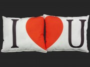 Díszpárna pár I love you 2db 31x26cm