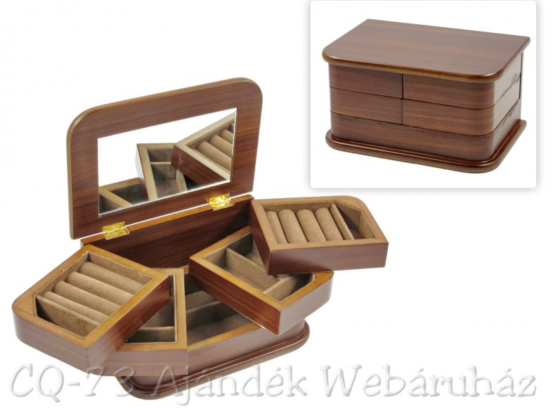 Fiókos ékszertartó doboz