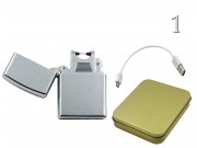 Elektromos öngyújtó USB kábellel fémdobozban 4x5,5cm JL215 2f