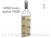Fali bortartó 3 üveg borhoz 84cm HZ1006280