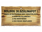 Fatábla Boldog 30. szülinapot!