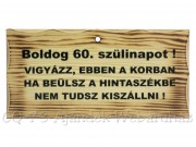 Fatábla Boldog 60. szülinapot!