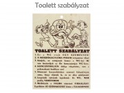 Fatábla Toalett szabályzat 13,5x17,5cm FT010
