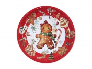 Fémtálca mézeskalács 26cm 081500