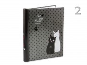 Fényképalbum öntapadós 20db 21x28cm-es lap cicás DRS20 BLACK/WHITE 3f