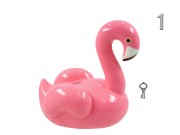 Flamingó persely kulccsal nyitható 19cm 78/4136 2f