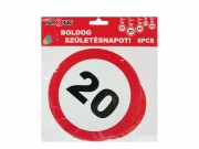 Függő spirál 20-as évszámos Boldog Születésnapot 6db 18cm 602197