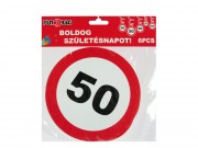 Függő spirál 50-es évszámos Boldog Születésnapot 6db 18cm 602227