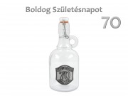 Füles csatosüveg Boldog 70. Születésnapot 0,5l