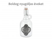 Füles csatosüveg Boldog nyugdíjas éveket 0,5l