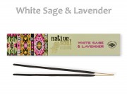 Füstölő pálcika White Sage and Lavender 15g Native Soul