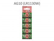 Gombelem AG10, LR1130W 1,55V 10db alkaline