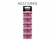 Gombelem AG12, LR43 1,5V 10db alkaline