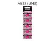 Gombelem AG12, LR43 1,5V 10db alkaline