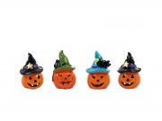 Halloween tök figura kalapban 4db 4,5cm 499578