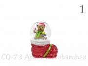 Havazós gömb csizmán karácsonyi figurával 7cm AWA000400 4f