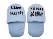 Házi papucs Itthon vagyok! Hol van a söröm? 2db 28cm