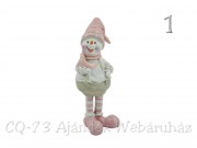 Hóember figura rózsaszín sapiban 13cm AAA743700 3f