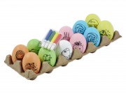 Húsvéti tojás színező +filctollak 12+4db HAT1-13