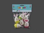 Húsvéti tojások nyuszifüllel 6db 8cm HAT1-8