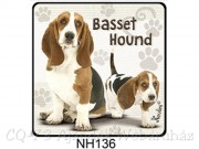 Hűtőmágnes 136 Basset hound kutya 7,5cm