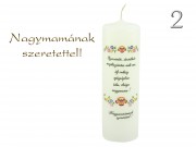 Idézetes henger gyertya 6x20cm