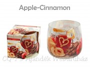 Illatgyertya pohárban Apple-Cinnamon 8cm