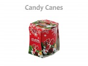 Illatgyertya pohárban Candy Canes 7,5cm 1339