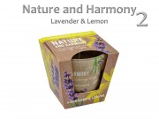 Illatgyertya pohárban Nature Lavender 9cm