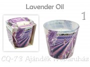 Illatos gyertya pohárban Lavender Kiss 8,5cm 2f
