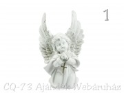 Imádkozó angyal fehér 19cm 7447 2f