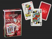 Játékkártya Diamond bordó szimpla bridge