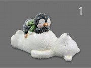 Jegesmedve és pingvin figura glitteres 15x9cm APF646170 2f