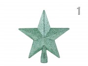 Karácsonyfa csúcsdísz csillag glitteres 19cm CAA113660 4f