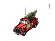 Karácsonyfadísz autó+fenyőfa 12x6cm ABT599110 6f