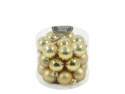 Karácsonyfadísz gömb arany 24db 25mm ABR500200