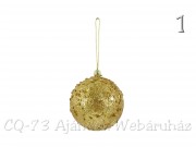 Karácsonyfadísz gömb arany 8cm CAA630700 2f