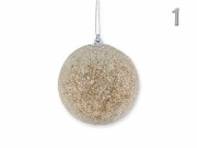 Karácsonyfadísz gömb arany/ezüst/fehér 10cm CAA130520 3f