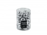 Karácsonyfadísz gömb ezüst 24db 2,5cm ARB101510