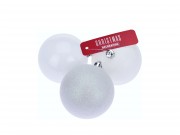Karácsonyfadísz gömb fehér 3db 7cm CAN205650