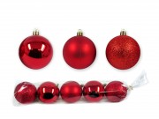 Karácsonyfadísz gömb piros 5db 8cm ACS103220