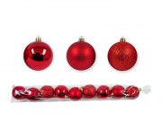 Karácsonyfadísz gömb piros 9db 6cm ACS100520
