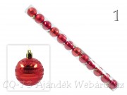 Karácsonyfadísz gömb piros-arany-ezüst 12db 5cm ACS100030 3f