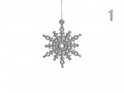 Karácsonyfadísz hópihe ezüst glitteres 7,5cm CAA110550 3f