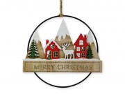 Karácsonyi ajtódísz Merry Christmas 22x20cm 059591